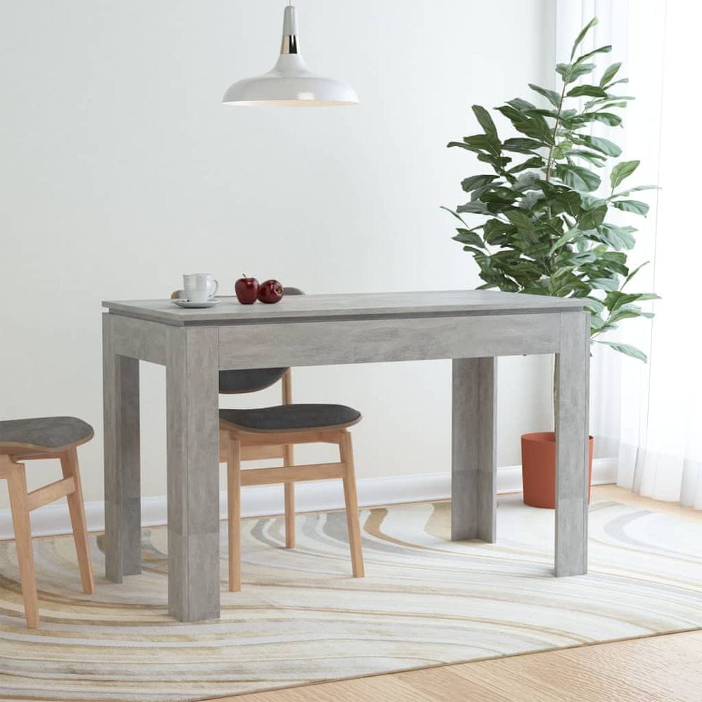 Petromila vidaXL Jedálenský stôl, betónovo sivý 120x60x76 cm, drevotrieska